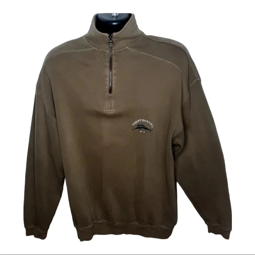 Tommy Bahama Relax 1/4 zip pullover Sweater sz Oversized small